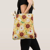 Waterverf Sunflower en Daisy Pattern