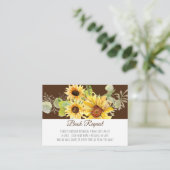 Waterverf Sunflower Herfst Book In plaats van Kaar Informatiekaartje (Staand voorkant)