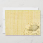 Waterverf Sunflower Rural Wedding Kaart (Achterkant)