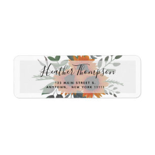 Waterverf Sunflower Rustic Return Address Label