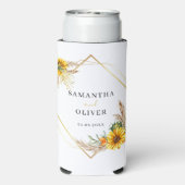 Waterverf Sunflower Rustic Wedding (Seltzer Achterkant)