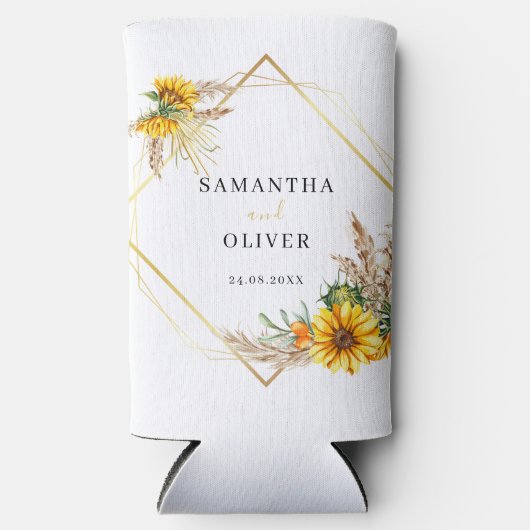 Waterverf Sunflower Rustic Wedding (Voorkant)