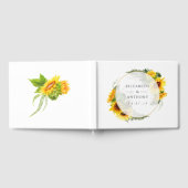 Waterverf Sunflower Rustic Wedding Gastenboek (Volledig)