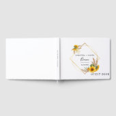 Waterverf Sunflower Rustic Wedding Gastenboek (Volledig)