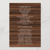 Waterverf Sunflower Rustic Wedding Programma (Achterkant)