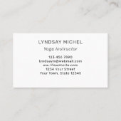 Waterverf Sunflower Yoga Instructor Visitekaartje (Achterkant)