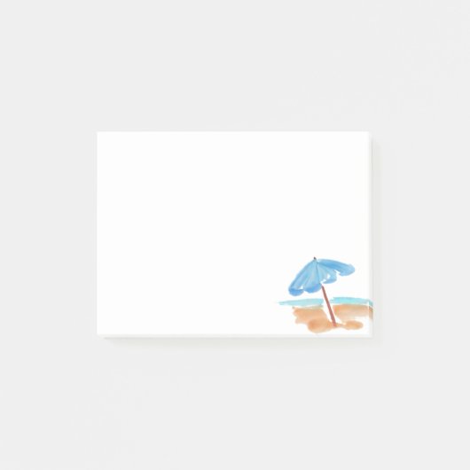 Waterverf Sunny Beach Zomer Zee Post-it® Notes (Voorkant)