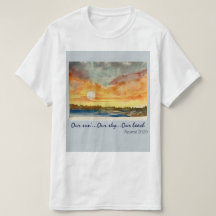 Waterverf Sunset-Classic Silhouette Mannen T-shirt