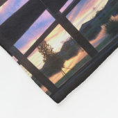 Waterverf Sunset Fleece Deken (Hoek)