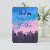 Waterverf Sunset Forest sympathie Bedankkaart (Staand voorkant)