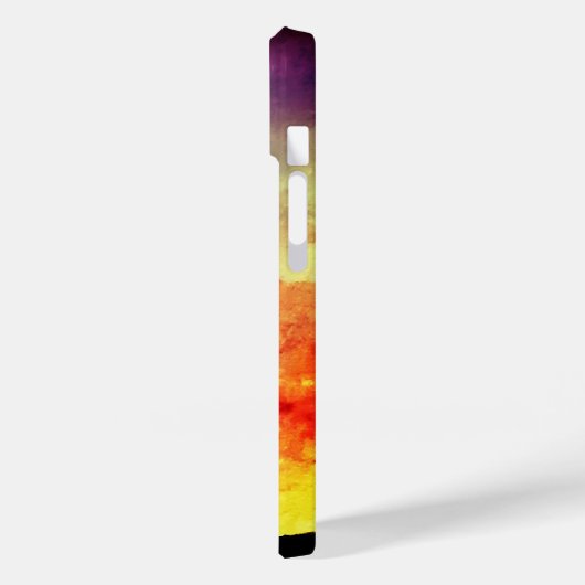 Waterverf Sunset Mountains Monogrammed Case-Mate iPhone Case (Achterkant / Links)