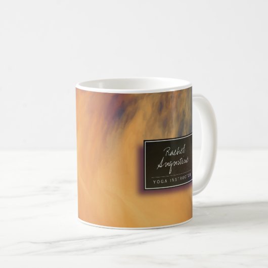 Waterverf Sunset Sky Yoga Mediation instructeur Koffiemok (Voorkant rechts)