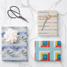 Waterverf Surfen Sneeuwman