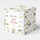 Waterverf Sushi en Sashimi Bedankt Bedankdoosjes (Voorkant Zijde)