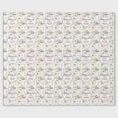 Waterverf Sushi en Sashimi Elke leeftijd Verjaarda Cadeaupapier (Vlak)