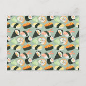 Waterverf Sushi Pattern Briefkaart (Voorkant)