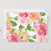 Waterverf Sweet Bunny Baby shower Tea Party Kaart (Achterkant)