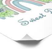 Waterverf Sweet Dreams Rainbow met Succulte Foto Afdruk (Hoek)