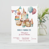 Waterverf Sweet-feestdag Kaart (Staand voorkant)