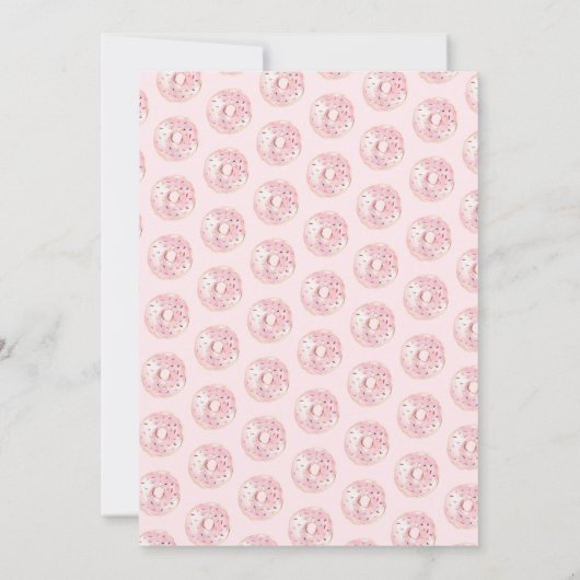 Waterverf Sweet One Donut thema 1e verjaardag Boho Kaart (Achterkant)