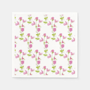 Waterverf Sweet Pea Flower Pattern Design Servet