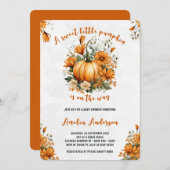 Waterverf Sweet Pumpkin Herfst Baby shower Kaart (Voorkant / Achterkant)