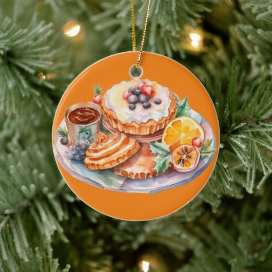 Waterverf Sweet Treats Keramisch Ornament (Boom)