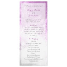 Waterverf Swirl Wedding Programma Paarse