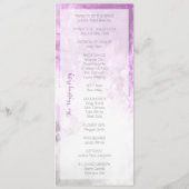 Waterverf Swirl Wedding Programma Paarse (Achterkant)