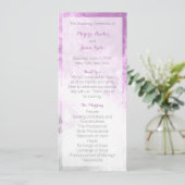 Waterverf Swirl Wedding Programma Paarse (Staand voorkant)