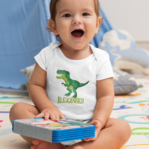 Waterverf T-rex Dinosaurus met Aangepaste Kinder N Romper