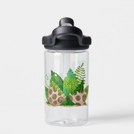 Waterverf T-rex Dinosaurus met Aangepaste Kinder N Waterfles (Achterkant)