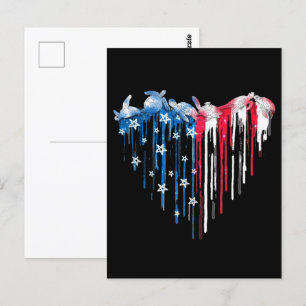 Waterverf T-Shirt Cute Animal Heart Briefkaart