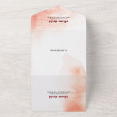 Waterverf tak en maan Japandi bruiloft All In One Uitnodiging (Buitenkant)