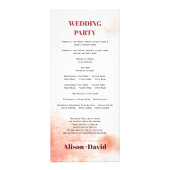 Waterverf tak en maan Japandi bruiloft programma (Achterkant)