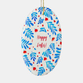 Waterverf takken en bloemen Pasen Keramisch Ornament (Rechts)