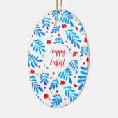 Waterverf takken en bloemen Pasen Keramisch Ornament (Links)