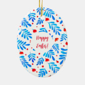 Waterverf takken en bloemen Pasen Keramisch Ornament (Achterkant)