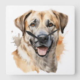 WATERVERF TAN ANATOLIAN SHEPHERD DOG VIERKANTE KLOK