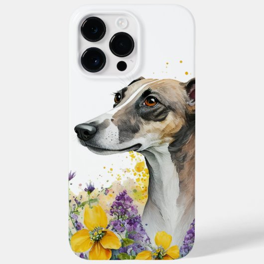 Waterverf TAN WHITE GREYHOUND DOG Case-Mate iPhone Case (Achterkant)