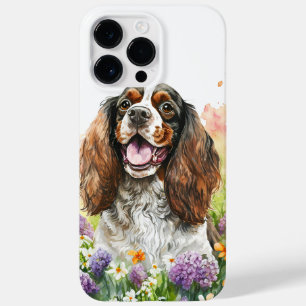 Waterverf TAN WHITE SPRINGER SPANIEL Case-Mate iPhone 14 Pro Max Hoesje