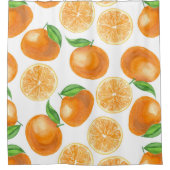 Waterverf tangerines douchegordijn (Voorkant)