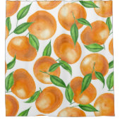 Waterverf tangerines douchegordijn (Voorkant)