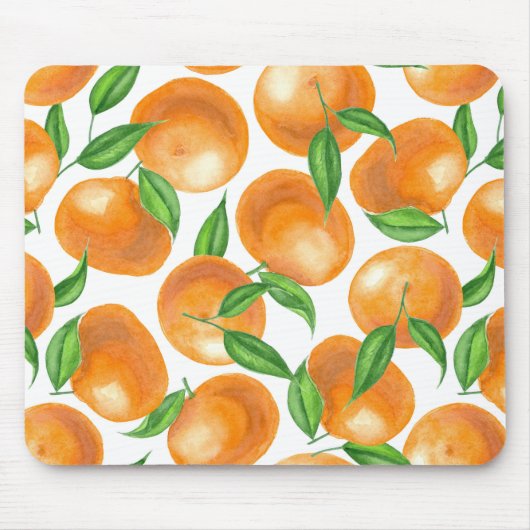 Waterverf tangerines muismat (Voorkant)