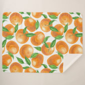 Waterverf tangerines sherpa deken (Voorkant (horizontaal))