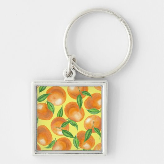 Waterverf tangerines sleutelhanger (Voorkant)