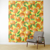 Waterverf tangerines wandkleed (In situ)