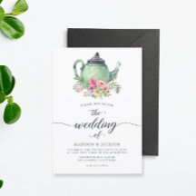 Waterverf Tapot en Floral Wedding