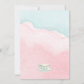 Waterverf Tea Party Birthday Party Kaart (Achterkant)