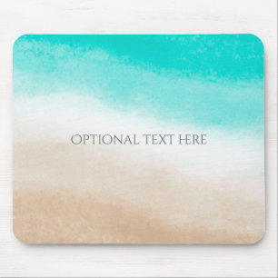 Waterverf Teal & Tan Water & Strand Tropisch Muismat